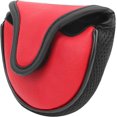 thumbnail image 1 of Rouge - Housse de Putter de Golf Imperméable en Cuir Pu avec Maille en Nylon Demi-Rond Housse de Putter de Golf, 1 of 4