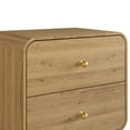 thumbnail image 5 of Castle Place Mid-Century 2 Drawer Wooden Nightstand, Light Oak, 5 of 9