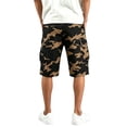 thumbnail image 5 of Homeyce Men's 3/4 Length Cargo Shorts Elastic Waist Big and Tall Below Knee Shorts with Multi-Pockets Long Capri Below the Knee 3/4 Pants Outdoor Quick Dry Breathable Hiking Fishing Pants,Brown M, 5 of 6