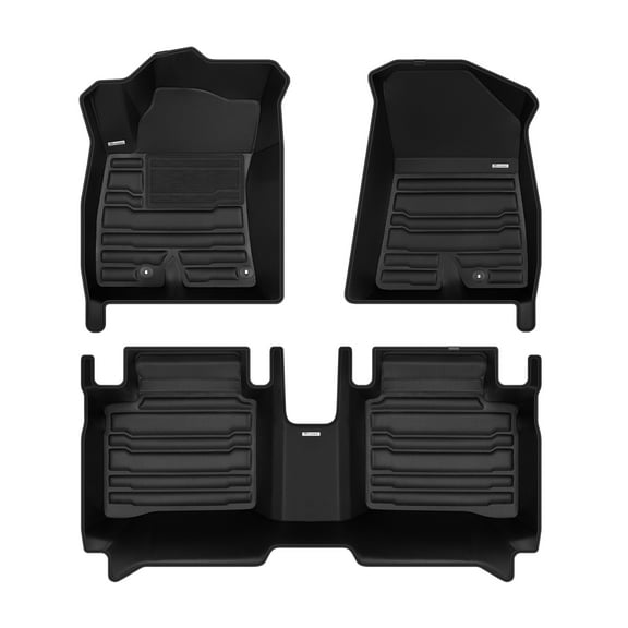 TuxMat - for Kia Niro Hybrid 2023-2026 Models - Custom Car Mats - Maximum Coverage, All Weather, Laser Measured - This Full Set Includes 1st and 2nd Rows