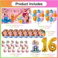 thumbnail image 2 of Ms Rachel Balloons Party Supplies 16th Decor Tableware Birthday Cake Topper Decorations Banner Backdrop, 2 of 7