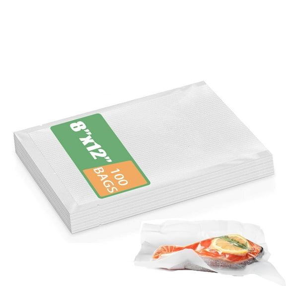 FungLam Vacuum Sealer Bags 8" x 12" 100 Food Saver Bags Quart Size Food Vaccume Seal Bags