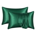 thumbnail image 2 of Mashaouyo Clearance 2PCS Standard Size Satin Pillow Covers With Envelope Closure Simple Home Solid Pillow Cover, 2 of 4