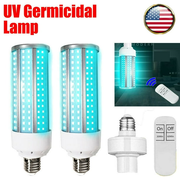 E27 60w Uv Germicidal Lamp Led Uvc Bulb Household Disinfection Light Indoor With Remote Control Walmart Walmart 