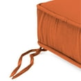 thumbnail image 4 of Jordan Manufacturing Sunbrella 22.5" x 22.5" Spectrum Cayenne Orange Solid Square Outdoor Deep Seat Cushion with Ties and Welt, 4 of 8