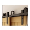 thumbnail image 2 of 153-422cm Bypass Barn Door Slides Hardware Kit, Sliding Door Hanging Rail System, J Shaped Roller Track For Double Door ,Long Lasting, 2 of 6