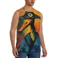 thumbnail image 2 of Bixox Men's Abstract Funny Duck Printed Shirt Sleeveless Fitness Tank Top-3X-Large, 2 of 5