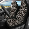 thumbnail image 2 of Yuyamidu Gray Leopard Print Car Seat Cover Set of 14 Universal Front Back Seat Cover with Steering Wheel Cover Seat Belt Pad Armrest Cover Pad Headrest Covers Cup Mat Key Chain, 2 of 7