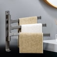 thumbnail image 3 of Rotating Multi-Rod Towel Bar, Punch-Free Wall Mounted Aluminum Rack, Space-Saving Bathroom Towel Holder, Multi-Rod Towel Bar For Family Bathrooms And Laundry Rooms(C), 3 of 5