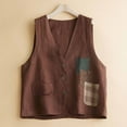 thumbnail image 2 of HVOBTTY Manteau Mode Sans Manches pour Femmes, Mode Décontractée Manteau Sans Manches à Col Rond d'Été pour Femmes Coupe Régulière Café, m, 2 of 4
