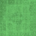 thumbnail image 1 of Ahgly Company Indoor Square Oriental Emerald Green Industrial Area Rugs, 4' Square, 1 of 4