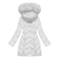 thumbnail image 5 of Womens Puffer Jacket Waterproof Fleece Lined Warm Long Puffer Jacket Thicken Parka Outwear Quilted Lightweight with Fur Lined Hood Warm Winter Coats Jackets Quilted Long Jacket, 5 of 6