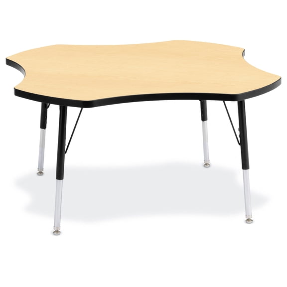 Four Leaf Activity Table, A-height - Maple/Black/Black