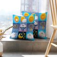 thumbnail image 6 of LALILO Throw Pillow Covers Weather Symbols Cartoon Clouds And With Cushion Cover 18" x 18", 2 Pack, 6 of 6