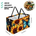 thumbnail image 2 of Starry Sky Sunflower Butterfly Large Capacity Foldable Laundry Organizer Storage Bins Beach Bag Storage Bag Reusable Oxford Cloth, 2 of 7