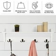 thumbnail image 4 of Lavish Home Coat Rack with Shelf - Wall Mount Shelf with 4 Hooks (White), 4 of 8