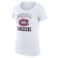 thumbnail image 2 of Women's G-III 4Her by Carl Banks White Montreal Canadiens Super-Slim Fit Lightweight Team Logo Graphic T-Shirt, 2 of 3