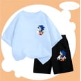 thumbnail image 5 of Conjunto de camiseta de pareja de Sonic para niños, traje de verano 2024, ropa para niñas de 2 a 12 años, ropa para niños, madre e hijos, 5 of 5