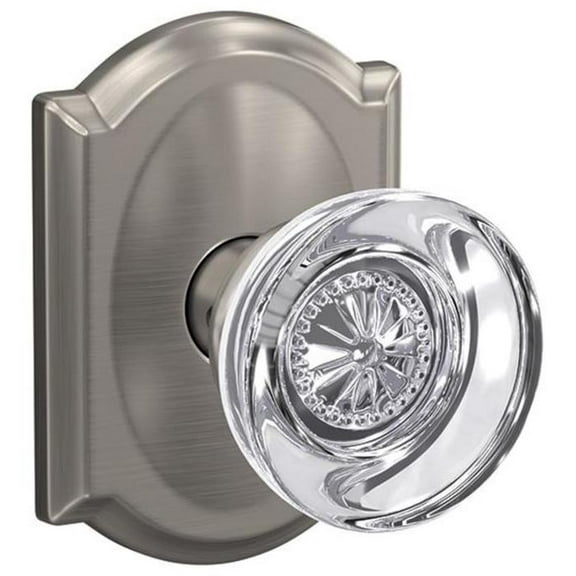 Schlage Fc172-Hob-Cam Custom Hobson Non-Turning Two-Sided Dummy Door Knob Set - Nickel