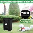 thumbnail image 3 of Outdoor Dog Poop Trash Can, Dog Waste Trash Can for Backyard Garden Home with Lid, Removable Inner Bin, Green Waste Bag, Black Fully Assembled, 3 of 13