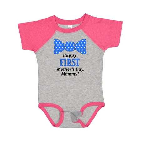 

Inktastic Happy First Mother s Day Mommy! Bow Tie Gift Baby Boy or Baby Girl Bodysuit