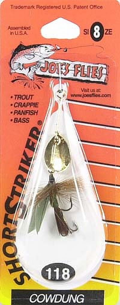 Joe's Flies Inline Spinner Short Striker Size 10 Grey/Green