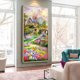 thumbnail image 3 of Cuadros Decorativos DIY 5D Full Drill Diamond Nature Garden House Kit de pintura redonda (WT158) Likrtyny embutido en tela, 3 of 9