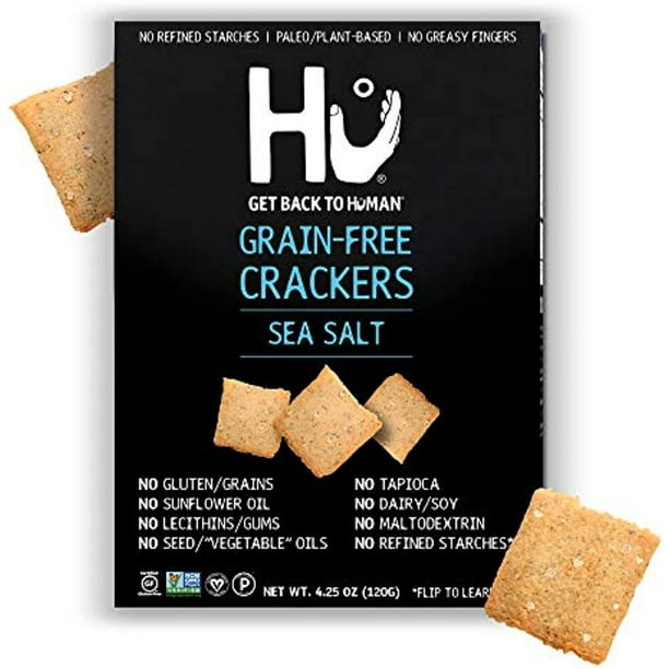 Hu Gluten Free Crackers Sea Salt Keto Crackers 2 Pack Gluten Free