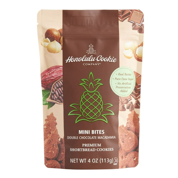 Honolulu Double Chocolate Macadamia Shortbread Cookies 4 oz.