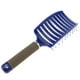thumbnail image 3 of Cepillo de paleta de masaje curvo antiestático Cepillo voluminizador para cabello húmedo y moldeador Azul, 3 of 9