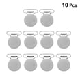 thumbnail image 3 of 10pcs Fashion Suspender Clips Holders Round Metal Pacifier Clips Buckle Clips Sewing Tools for Men Women (Silver), 3 of 4