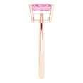 thumbnail image 3 of 1 ctw Solitaire Anniversary Ring for Women | Radiant Cut Simulated Pink Diamond | Hyperallergenic Solid 18K Rose Gold, 3 of 5