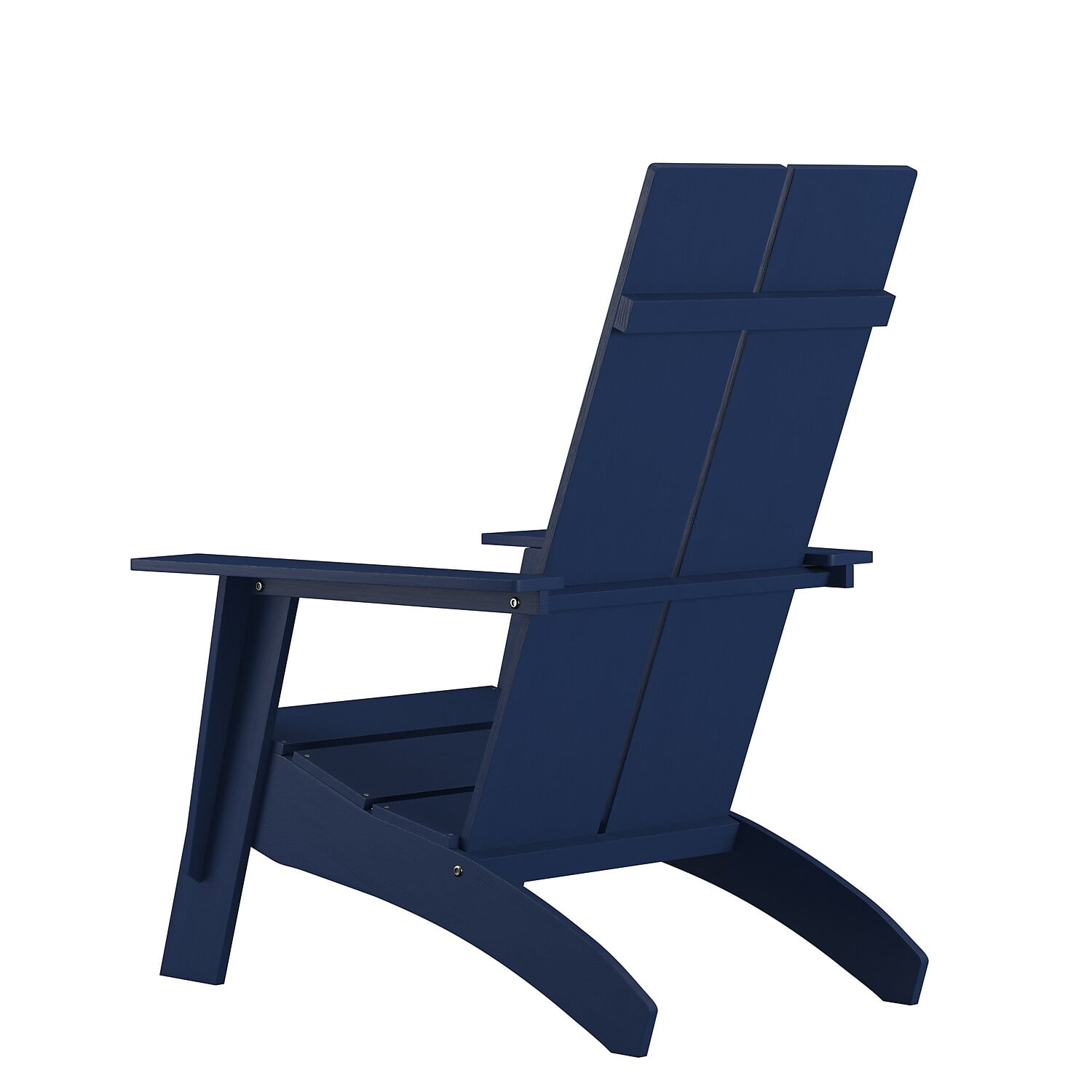 Flash Furniture Sawyer Poly Resin Wood Adirondack Chair - Navy (Set of 4)