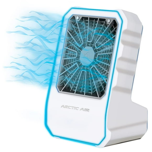 Arctic Air - Enfriador evaporativo para exteriores, portátil y ultra silencioso con 4 velocidades de ventilador, recargable por USB, batería de 6 horas, ideal para la playa, piscina, terraza, jardín y