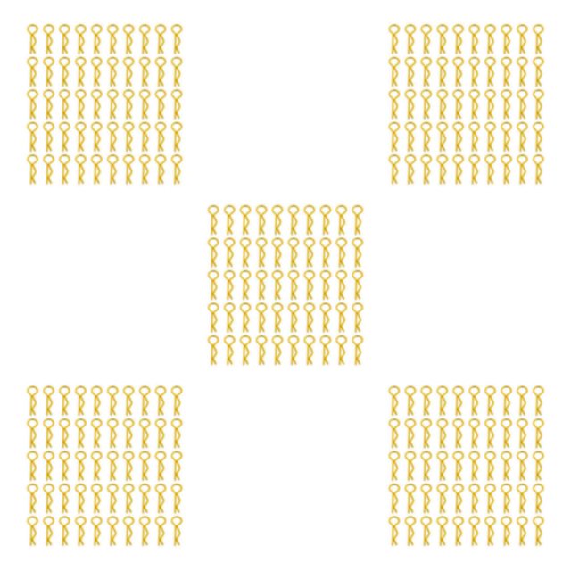 Ruiboury RC Body Shell Clips R Shape Rcaing RC 1/10 Car for Accessories gold length 24mm 5Set