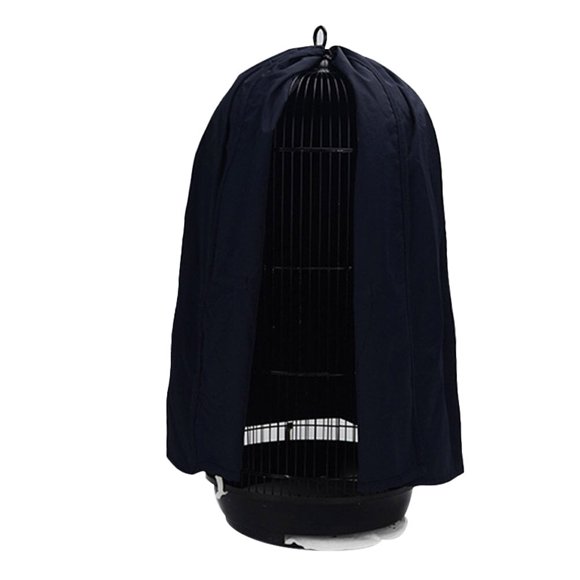 Miangastore Creative Pet Cage Cloth Cover Round Breathable Parrot Cage Cover Guard Lightweight Bird Cage Net (Dark Blue)