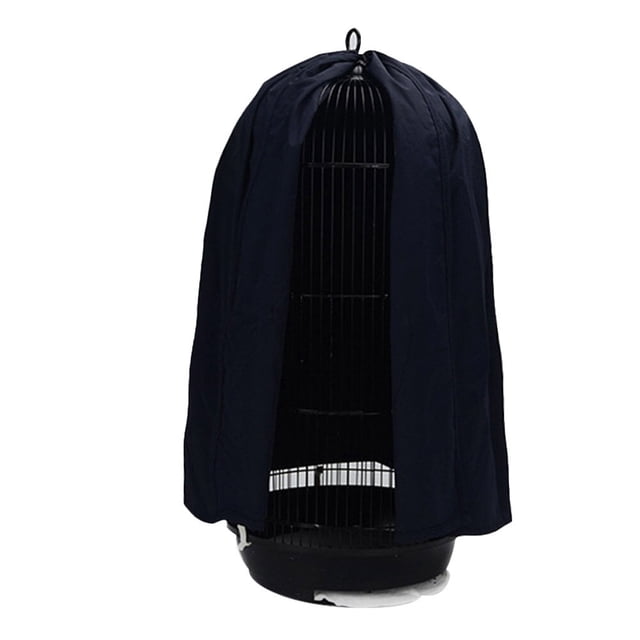 Miangastore Housse Créative pour Cage pour Animaux, Housse Ronde Respirante pour Cage de Perroquet, Protège-Cage Léger, Filet pour Cage à Oiseaux (Bleu Foncé)
