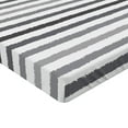 thumbnail image 2 of Ambesonne Striped Fitted Sheet, Grey and White Grunge, Queen Size, White Grey, 2 of 3