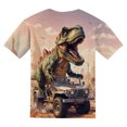 thumbnail image 3 of WOYY Boys Dinosaur T-Shirt Short Sleeve Round Neck T Shirt Graphic Tee, Khaki, Sizes 3-13, 3 of 4
