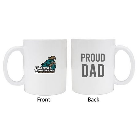 

R & R Imports MUG2-C-CCU20 DAD Coastal Carolina University Proud Dad White Ceramic Coffee Mug - Pack of 2