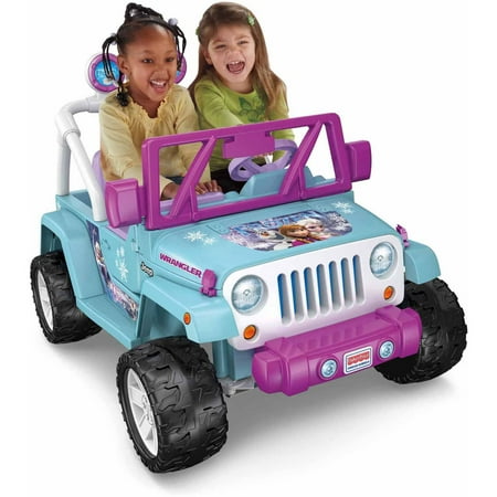Power Wheels Disney Frozen Jeep Wrangler 12V Battery-Powered (Best Power Wheels For 3 Year Old)