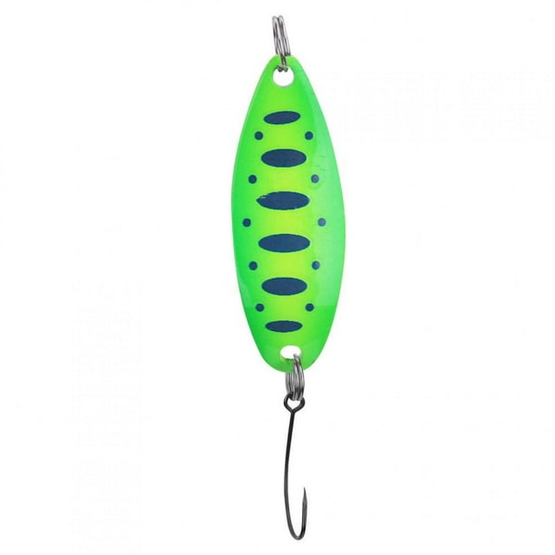 ??Trout Lures Trout Blinkers for Fishing Trout Lures for  Trout3.5g/3.4cm(Yellow Green Blue Dot)