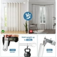 thumbnail image 5 of Urbanest Adjustable Double Curtain Rod Set Crystal Ball Flat Button Finials – 1″ Front & 5/8 Back Rod With Glossy White Rod, 84–120 Inches, 5 of 6