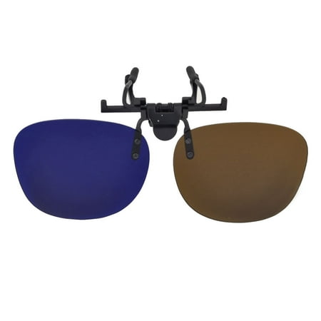 Unique Bargains Blue Brown Rimless Removable 3D Lens Clip on Eyeglasses for Men Women Unique Bargains Blue Brown Rimless Removable 3D Lens Clip on Eyeglasses for Men Women