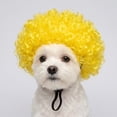 thumbnail image 5 of Pet Afro Novelty Wig for Dog, Candy Color Funny Trimmable Head Cover for Small Medium Large Cat Dog Festival Cosplay Party Dress Up Photo, Orange, 5 of 7