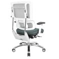 thumbnail image 3 of Office Star Products Breathable White Vertical Mesh Chair with Grey Mesh Seat and Polished Aluminum Base, 3 of 9