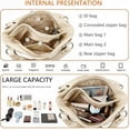 thumbnail image 4 of Sunyuer Vintage Hobo Bag for Women, Large Capacity PU Soft Leather Slouchy Tote Purse Single Shoulder Crossbody Handbag, 4 of 7