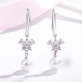 thumbnail image 2 of Nuevos pendientes de plata de ley 925 con circonita AAA a la moda para mujer, exquisitos accesorios de joyería para novia y estudiante, boda, 2 of 2