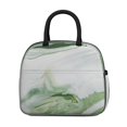 thumbnail image 5 of Insulated Lunch Bag for Women, Floral Print Oxford Fabric Lunch Box, Leakproof Thermal Cooler Tote for Work, School & Picnic, Turquoise Marble Pattern, 5 of 5