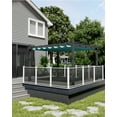 thumbnail image 6 of Kojooin 10x13 Ft Modern Aluminum Pergola, Outdoor Pergola with Adjustable Canopy, Stable 4-Sided Base, Aluminum Gazebos for Backyard, Deck, Lawn, 6 of 6